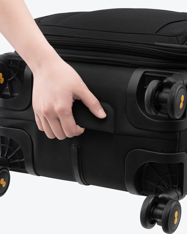 stride expandable carry on - bottom carry handle slot