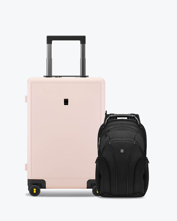Atlas Laptop Backpack and Textured Luggage Set