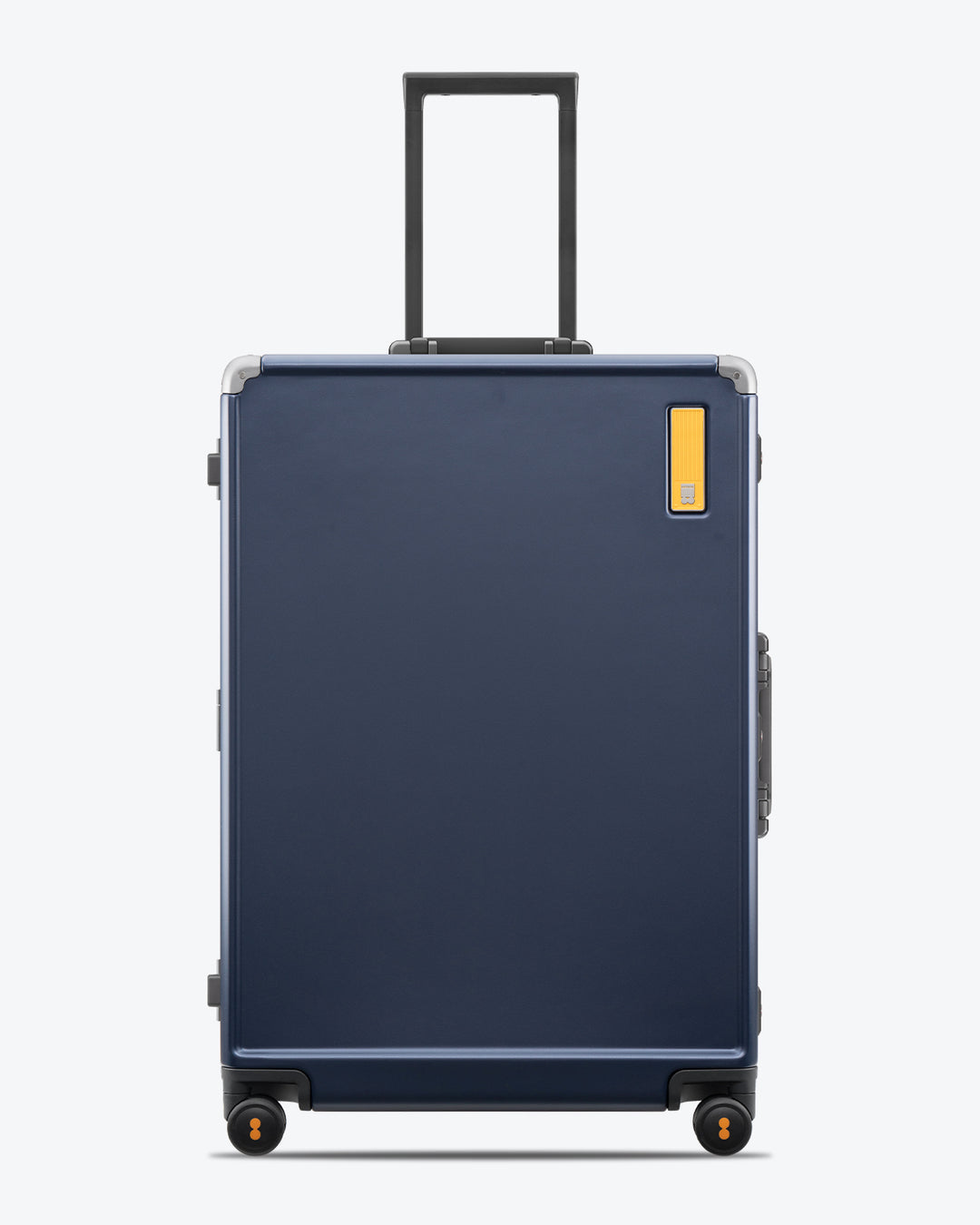 Hegent Checked 28" Navy suitcase upright front view