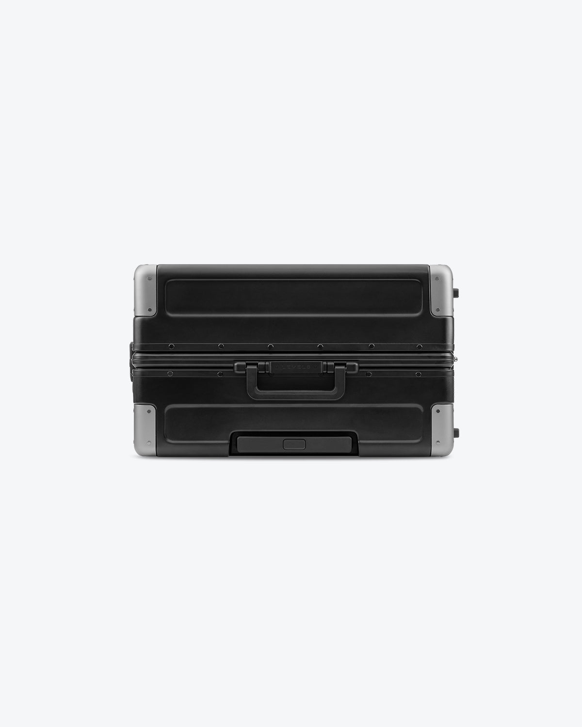 Hegent Checked 28" black suitcase top view