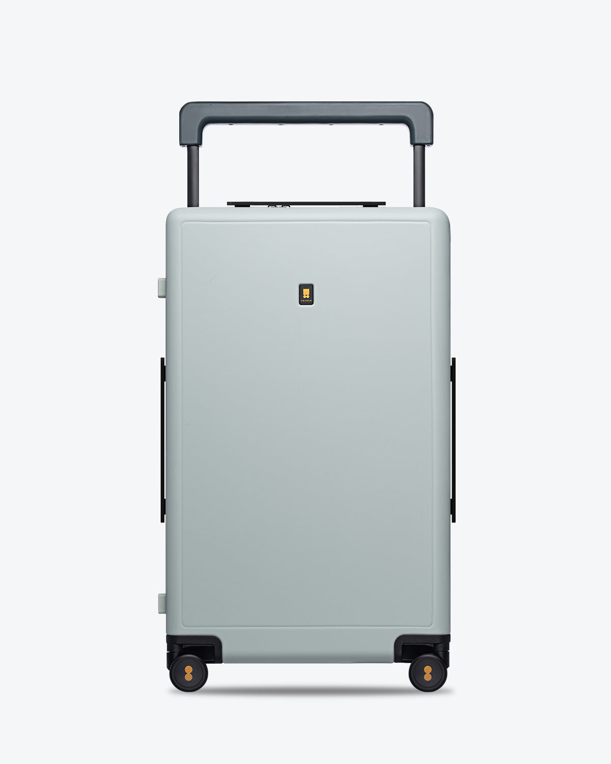 Voyageur Checked 26'' Celadon_LIMITED suitcase upright front view with extended handle