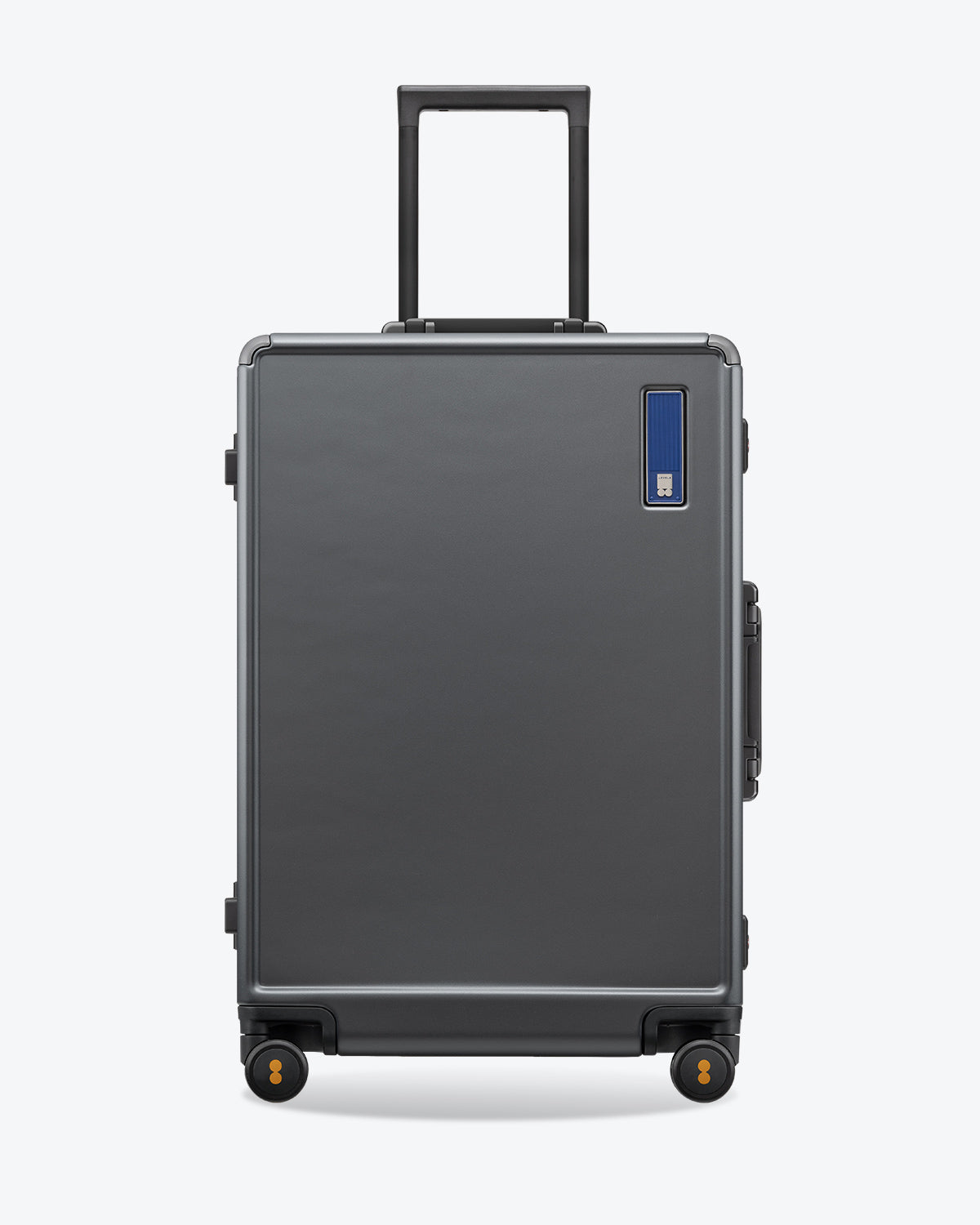 Hegent Checked 24" Gray suitcase upright front view