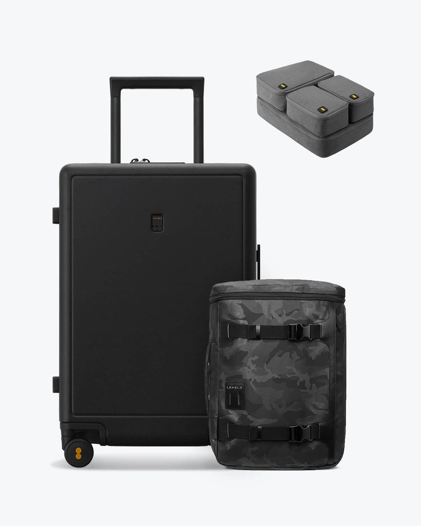 Jungle Backpack & Checked Suitcase – LEVEL8