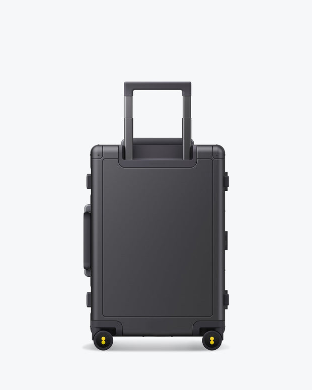 aluminum luggage backside