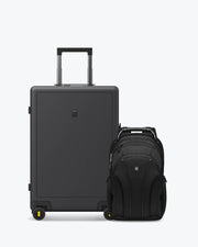 Atlas Laptop Backpack and Textured Luggage Set