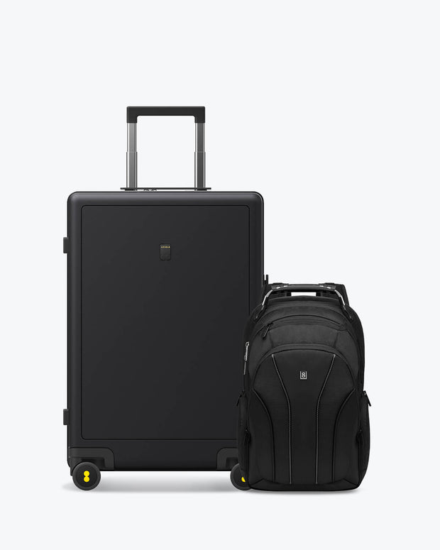 Atlas Laptop Backpack and Textured Luggage Set