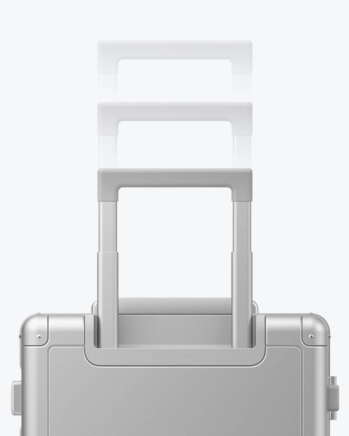 LEVEL8 Aluminum Luggage - Carry-On Suitcase, Zipperless Luggage, Aluminum Suitcase, Silver
