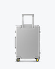 aluminum suitcase backside