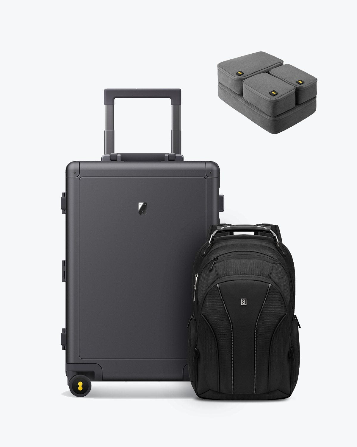 Aluminum Luggage and Atlas Laptop Backpack Set