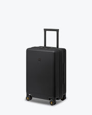black carry on luggage with tsa lock,  size 22” x 14” x 9”